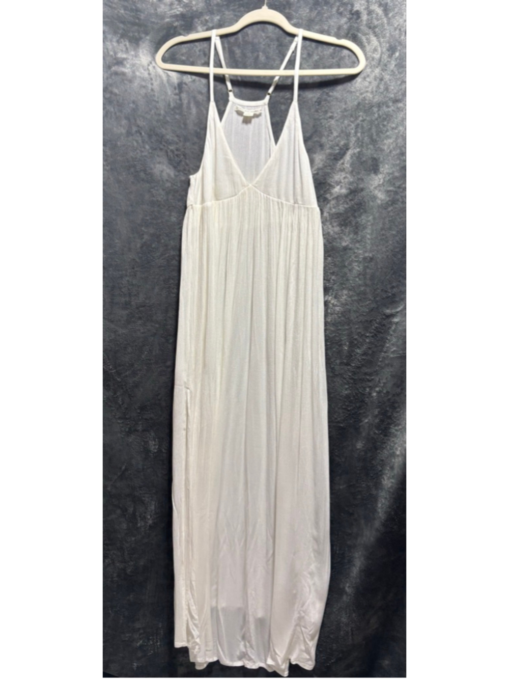 NWT O'Neill Saltwater Solids White Mel Romantic Coquette Maxi Dress Coverup SZ S